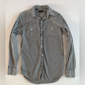 Ralph Lauren Long Sleeve Shirt Men’s  Size‎ Small Black Label Cotton Striped